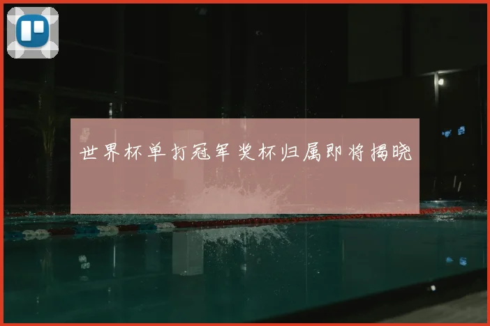 世界杯单打冠军奖杯归属即将揭晓